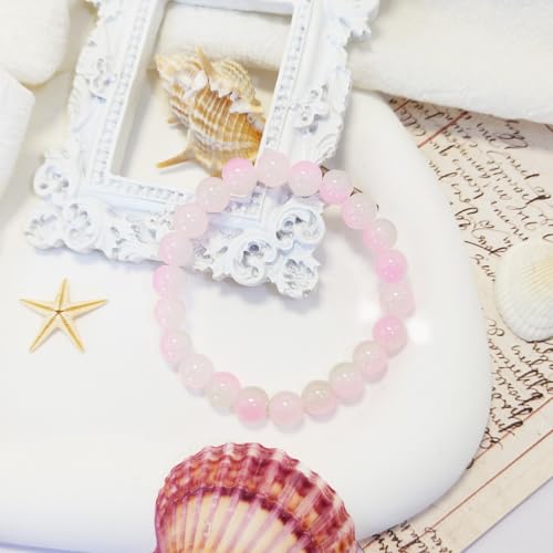 1200PCS 8mm Glass Beads Bracelet Making Kit, 24 Colors Crystal Beads for Jewelry Making, 2 Box Cataclastic Lineation Beads Suitable for Beginners - color: 2 Box