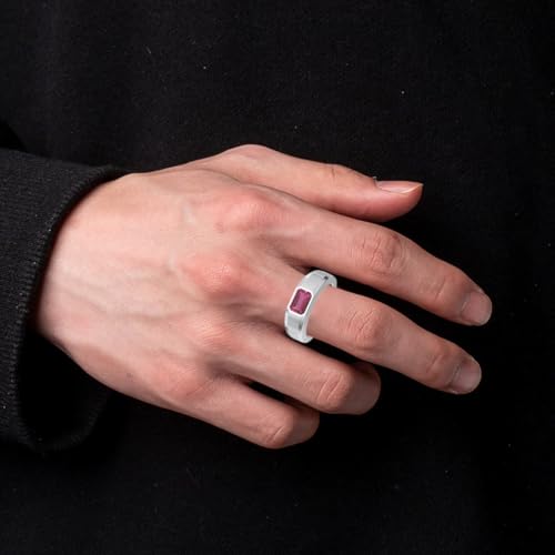 1CT - 3CT Gemstone Signet Pinky Ring - Emerald Cut Gem Pinky Ring White Yellow Rose 10K 14K 18K Gold Sterling Silver Mens Gem Signet Rings for Anniversary Fathers Day - style: Tourmaline