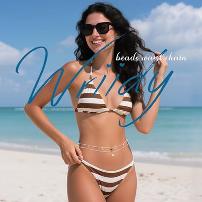 Waist Chain Silver Beads Belly Chain Gold silver Women Dainty Body Jewelry Accessories - color: silver sun - 24 + 8 in