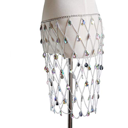 Women's Sexy Suit Body Chain - color: B-Silvery Colour