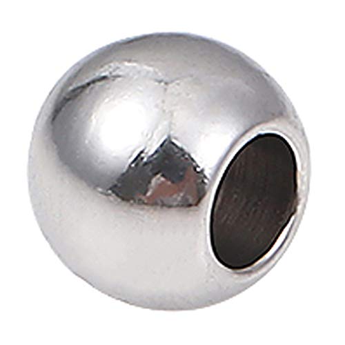 Stainless Steel Spacer Beads 5x4mm Round Loose Charm Caps Beads for DIY Jewelry Making 100pcs with 2.5mm Hole - color: 5x4mm 2.5mm