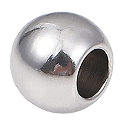 Stainless Steel Spacer Beads 5x4mm Round Loose Charm Caps Beads for DIY Jewelry Making 100pcs with 2.5mm Hole - color: 5x4mm 2.5mm