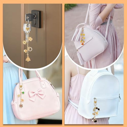 Wurosi 25Set Paperclip Keychain Making Kit with Gift Bags & Thank You Cards | Includes Keychain Clips, Extender Chains and Packaging Supplies, Perfect DIY Purse Handbag Key Chain Accessories Gift - color: 25 Set Gold Keychain Kit