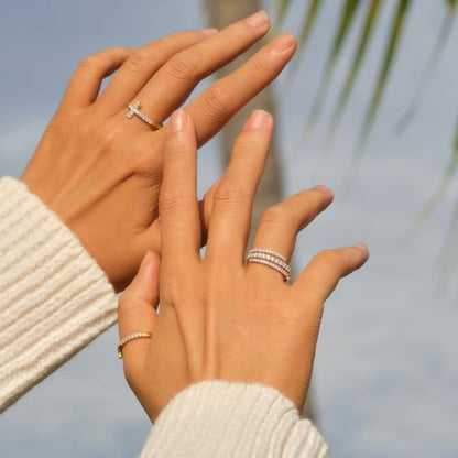 STORYJEWELLERY Thumb Rings for Women, Gold Plated Rings for Women, Spiral Ring, Statement Ring, Minimalist Jewelry