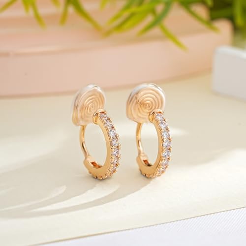 Clip On Earrings for Women 14K Gold Plated Hoop CZ Huggie Hoops Small Adjustable Non Pierced Fake Golden Earrings Invisible Hoop Clip On Earrings - color: 2 Pairs Gold