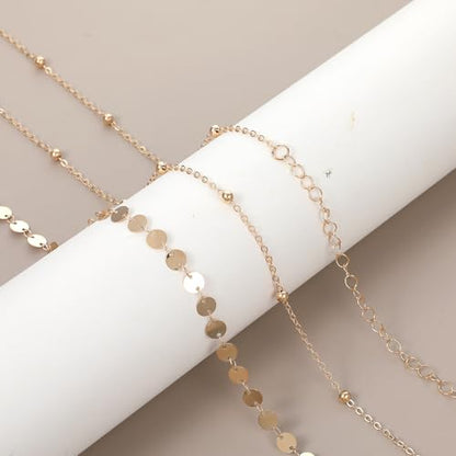 Waist Beads For Women Gold Waist Chain Body Chain Jewelry | 2 Layer Copper Belly Chain Jewelry 27.5" + 9.8" Adjustable Belt for Festival Beach Summer for Women