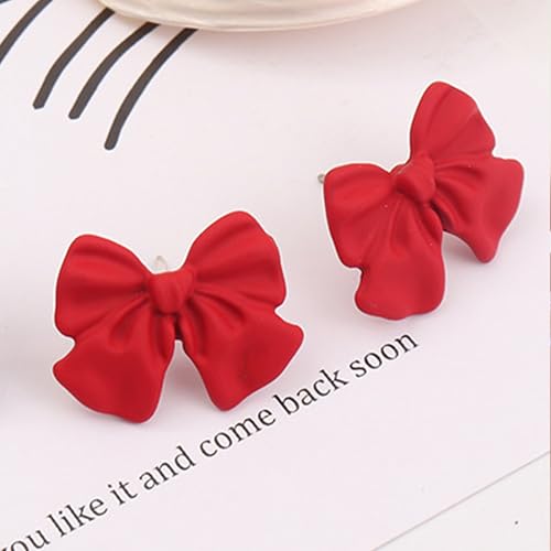Bow Earrings Red Earrings for Women Dangle Cute Earrings Red Stuff Jewelry Outfits Accessories Gifts for Girls - color: A3:red bow earrings