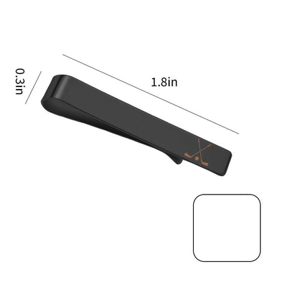 Mens Airplane Tie Clip for Boyfriend Husband Son Flight Attendant Accessories for Men - style: Black Golf