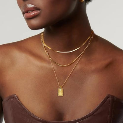YANCHUN Layered Necklaces for Women Gold Necklace Stack Star Heart Choker Dainty Necklace Love Heart Chain Jewelry Gifts for Women - color: colornam:B1-Gold