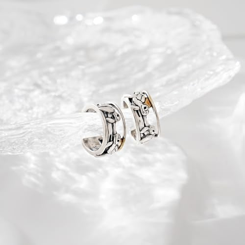 CHIC & ARTSY 925 Sterling Silver Ear Cuff Earrings Hypoallergenic Whales, Turtle No Piercing Ear Cuffs Earrings Adjustable Clip-on Earrings for Women - style: # Earcuff 1
