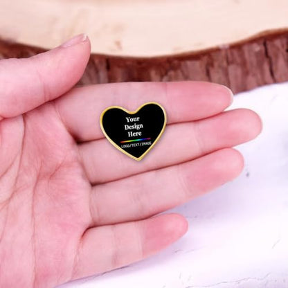 Custom Lapel Pins With Logo - Custom Pins Customized Buttons for men Customized Pin Bulk - color: Love-Gold