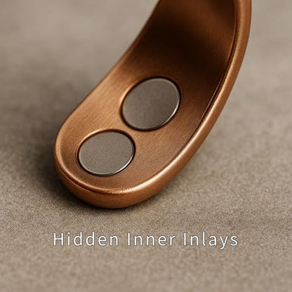 Magnetic Open Ring – Wellness‑Inspired Adjustable Band Ring, Polished Minimalist Jewelry for Men & Women, Everyday Balance, Compact Gift Box - color: Copper
