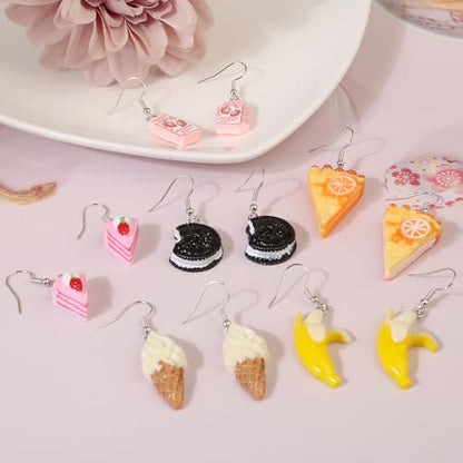 36 Pairs Fun Cute Earrings Set Weird Cool Funky Aesthetic Drop Dangle Earrings for Teen Girls Women Jewelry Gift