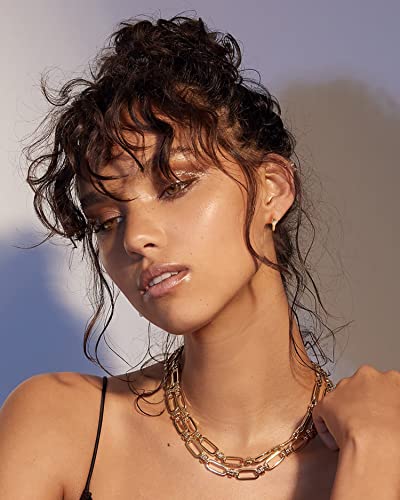 LOYATA Gold Huggie Hoop Earrings 14K Gold Plated Dainty Small Simple Hypoallergenic Jewelry Gift for Women - style: ED309