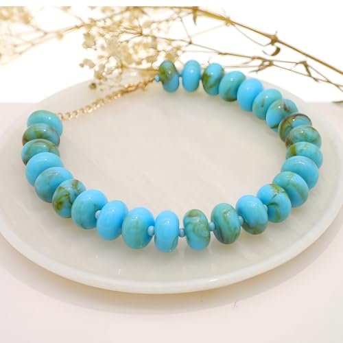 We We Chunky Colorful Beaded Necklace for Women Large Boho Statement Bead Chokers Necklaces Turquoise Blue Big Beads Jewelry Neck Summer Beach - color: turquoise blue