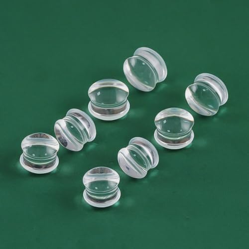 Precise Dimensions Set Color Acrylic O-Ring Ear Plugs Tunnels Gauges Stretcher Piercings Kit - color: White, size: 15-18mm