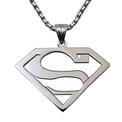 Tapp Collections Stainless Steel Superhero Pendant Necklace - color: Stainless Steel Chain / Silver Color
