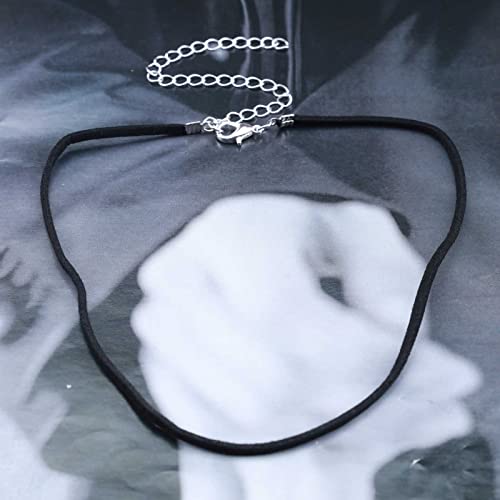Boho Suede Choker Necklace Black Velvet Necklace Punk Choker Necklace Vintage Suede Collar Necklace Chain Jewelry for Women