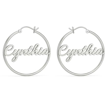 Charmsy 925 Sterling Silver Hoop Earrings | Lightweight Italian 2.5mm Tube Diamond-Cut Round Classic Hoops Earring for Women | Size 15/20/25/30/35/40/50/60/70mm | Small Medium Large - color: Personalized Hoop, size: 35 MM