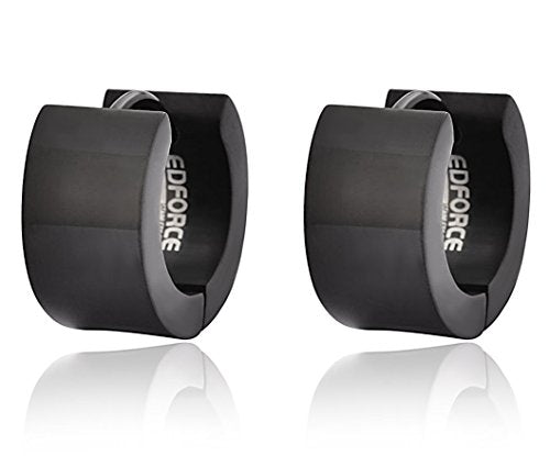 Small Hoop Huggie Earrings For Mens Womens - color: Black