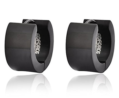 Small Hoop Huggie Earrings For Mens Womens - color: Black