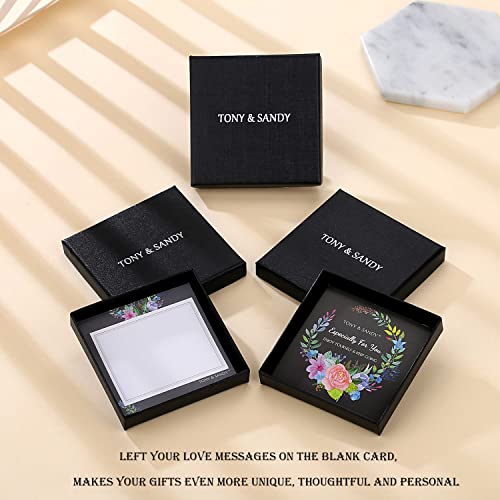 TONY & SANDY Inspirational Bracelets for Women Teen Girls Personalized Gifts for Daughter Granddaughter Mom Sister Friends Stainless Steel Engraved Cuff Birthday Easter Christmas - style: A - Be strong when you are weak be brave when you are scared be hum