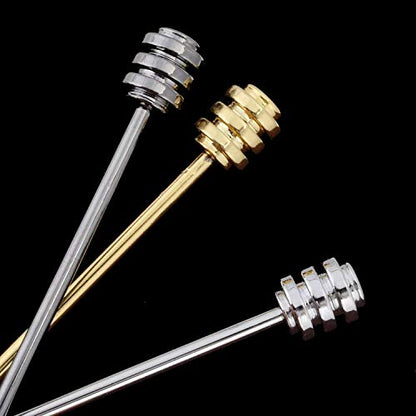 3PCS Copper Collar Bar Shirt Tie Necktie Pins Clip Clasp Lapel Stick Brooch Barbell Screw Cravat Pin - color: Screw