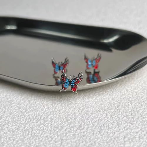 14G Butterfly Tongue Rings for Women Stainless Steel Tongue Barbell Tongue Piercing Jewelry