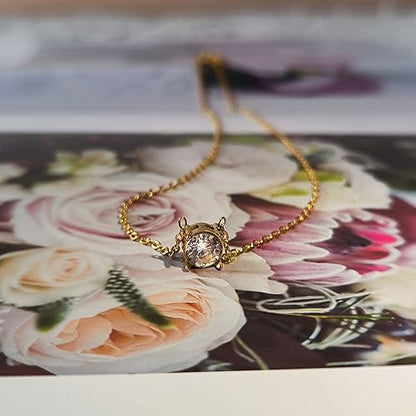 Dainty Choker Necklace for Women 18K Gold Plated Shining Dots Box Chain Sparkle Necklaces Cute Paperclip Link Herringbone Necklace Exquisite Jewelry Gifts for Mom Girlfriend - style: Z/Simple Diamond GD