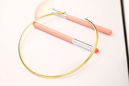 Mealguet Jewelry Fashion Trendy Must-Have Stainless Steel Gold Plated Metal Plain Cuff Collar Chocker Necklace for Women