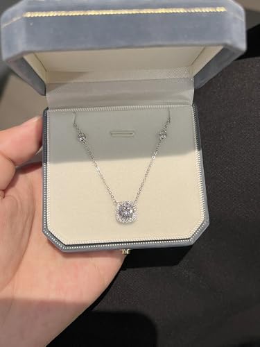 18K Gold Plated Elegant Sterling Silver Necklace with Round Cubic Zirconia Pendant – Minimalist Jewelry for Women