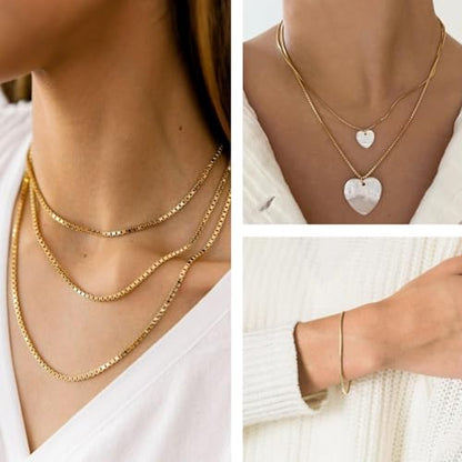 Kyutong 16.4 Feet Gold Stainless Steel Chains for Jewelry Making | Craft Chain Link Roll Gold Plated Chain Necklace DIY Bracelet Ankle Making Finding Jewelry Supplies - color: Gold-7