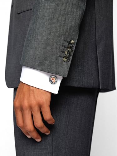 Custom4U Custom Photo Cufflinks for Men Father of the Bride Gifts - color: B-Round Photo-Black