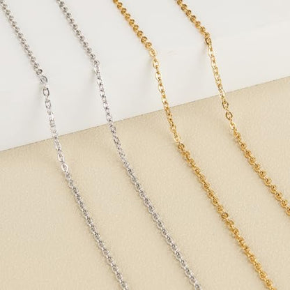 SMYHTGLIF 32.8 Feet Stainless Steel Chain for Jewelry Making 2 Rolls Chain | Gold and Silver Jewelry Making Chains Craft Chain Roll Oval Cable Bulk Chain DIY Jewelry Supplies - size: 4.1×3mm