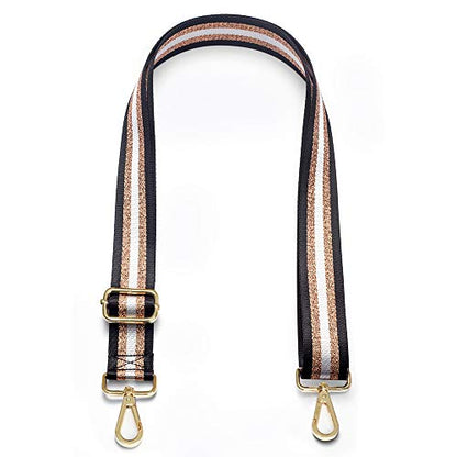 Kolti Purse Strap Replacement Crossbody Handbag Stripe Wide Adjustable - color: Gold Buckle-30