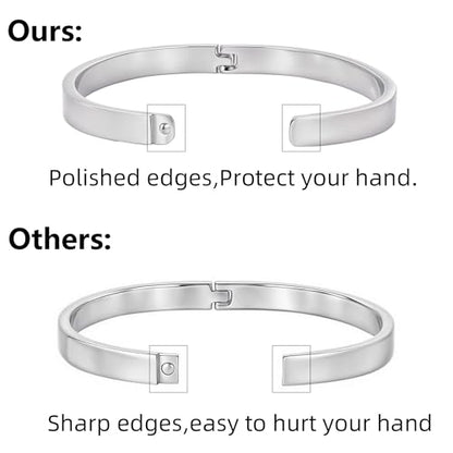 Inspirational Christian Bracelet for Women, Oval Engraved Bible Verse Love Bangle Cuff, Faith Scripture Jewelry, Religious Encouragement Gift for Mom Daughter Sister Friend - color: DON'T LET THE HARD DAYS WIN-Oval Bangle Silver