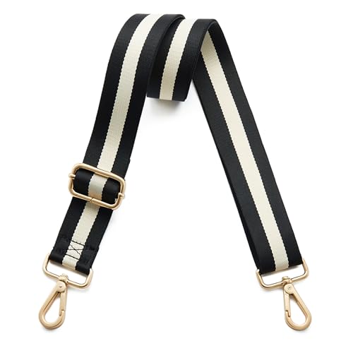 Kolti Purse Strap Replacement Crossbody Handbag Stripe Wide Adjustable - color: Gold Buckle-24