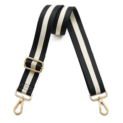 Kolti Purse Strap Replacement Crossbody Handbag Stripe Wide Adjustable - color: Gold Buckle-24