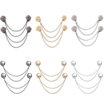 Magnetic Clothing Clips: 12 Pcs Multi-Function Magnetic Shirt Clips with Chain for Women Clothes Sleeves Pants Hijabs Hats Scarfs