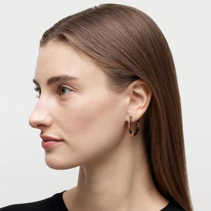 Circle Hoop Earrings Acetate Resin Fashion Jewelry for Women - color: Royal Peony, size: Mini