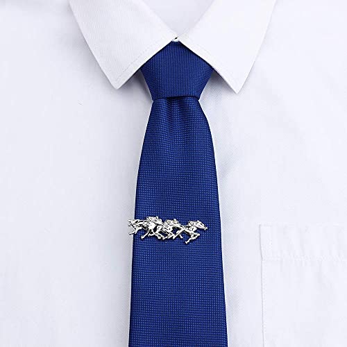 HAWSON 2 inch Tie Clip for Men-Novelty Sport Necktie Bar Clip,Tie Pin,Special Interesting Gift for Men - style: Horse racing