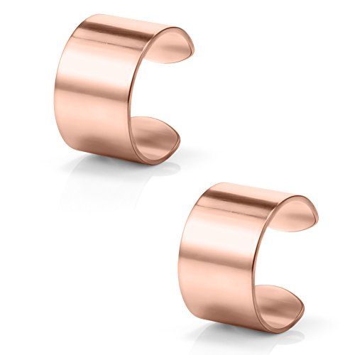 Stainless Steel Ear Cuff Non piercing Fake Clip-on Cartilage Earring Set Women Men 6pcs - color: 6PCS - Rose Gold