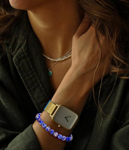 BOMAIL Natural Stone Beaded Bracelet for Women Men | 8mm Round Beads,Healing Crystal,Semi-Precious Gemstone,Yoga,Stretch,Bracelets Jewelry Gift - color: Imperial Jasper