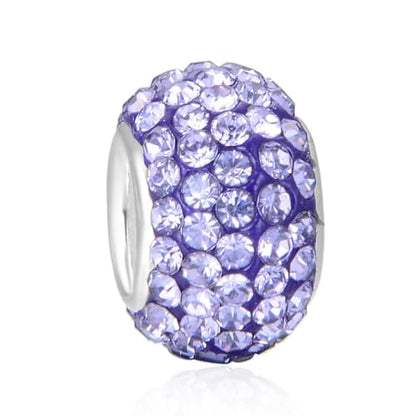 Adabele 1pc Solid 925 Sterling Silver Jan-Dec Birthstone Bead Charm - color: June