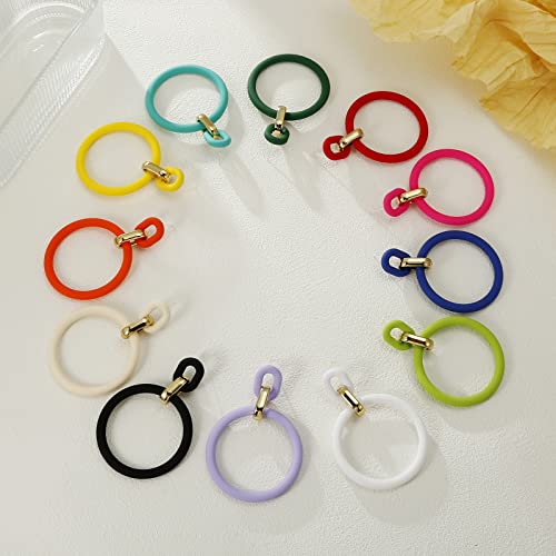 RUOFFETA Acrylic Rectangle Earrings, Fashion Acrylic Square/Oval/Hoop Statement Drop Earrings for Women - color: Red Hoop