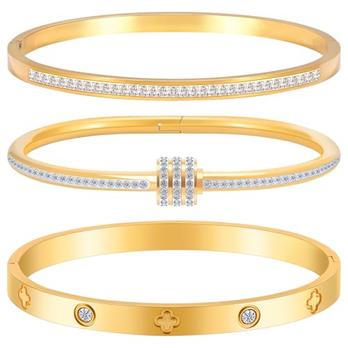 Camhanno Stackable Silver Bracelets for Women Stainless Steel Love & Friendship Bangle, Mothers Day Valentines Birthday Christmas Jewelry Gifts for Mom Her Wife Grandma - style: Style 6