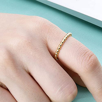 Jude Jewelers 2mm Stainless Steel Beaded Style Classical Simple Plain Stackable Wedding Band Ring - color: Gold