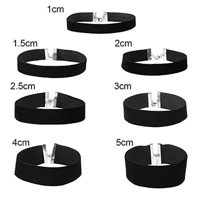 Velvet Choker Statement Jewelry Gothic Adjustable Elegant Classic Vintage Black Ribbon(1cm)