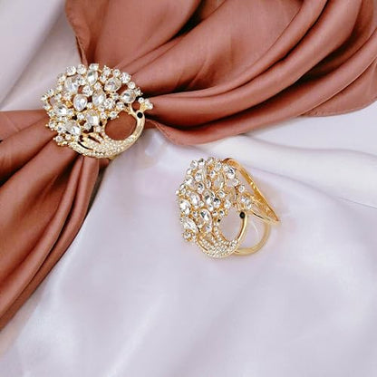3pcs Fashion Scarf Ring Clip 3 Rings Silk Scarves Clip For Women Shawl Clip Buckle Gold Smooth Scarf Brooches Buckle - color: Scarf Clip G-2pcs