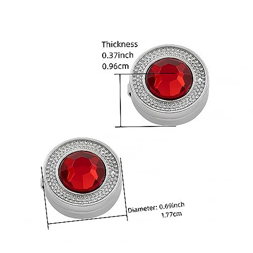 Mens Button Covers Tuxedo Shirt Cufflinks Alternative | Fake cufflinks and alternative fashion jewelry accessories for mens formal business dress shirts suits and groomsmen - color: H Silvery red